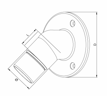 Adjustable Wall Flange - Model 0745 CAD Drawing